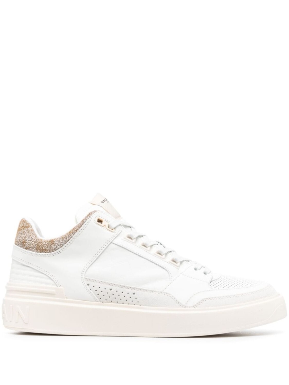 

Кроссовки Balmain B-Court High Top, белый/светло-серый