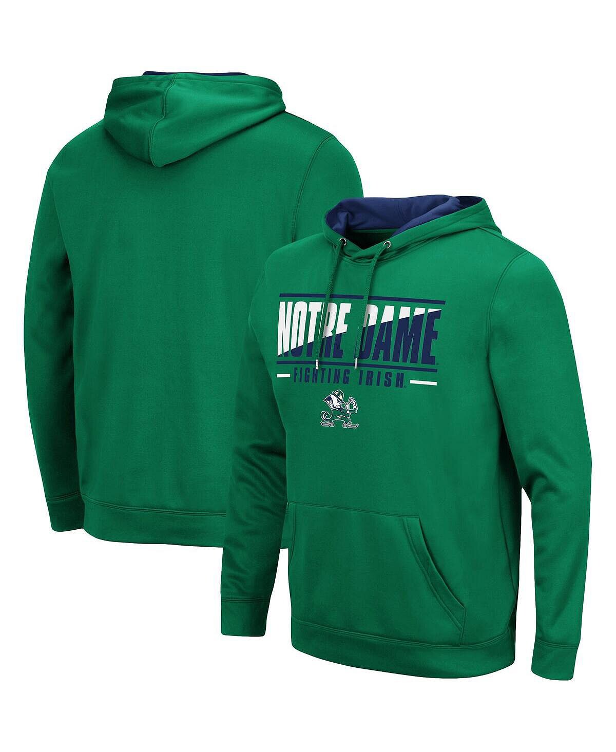 

Мужской зеленый пуловер с капюшоном Notre Dame Fighting Irish Slash Stack 2.0 Colosseum