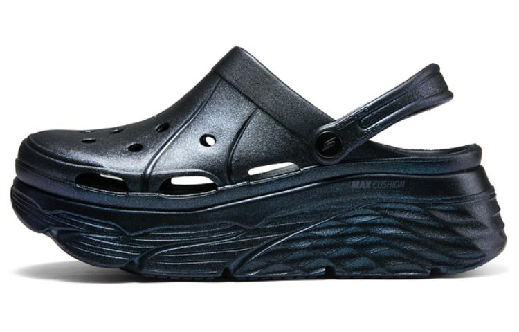 Максимально амортизирующие кроксы женские Black Skechers, черные+подарок