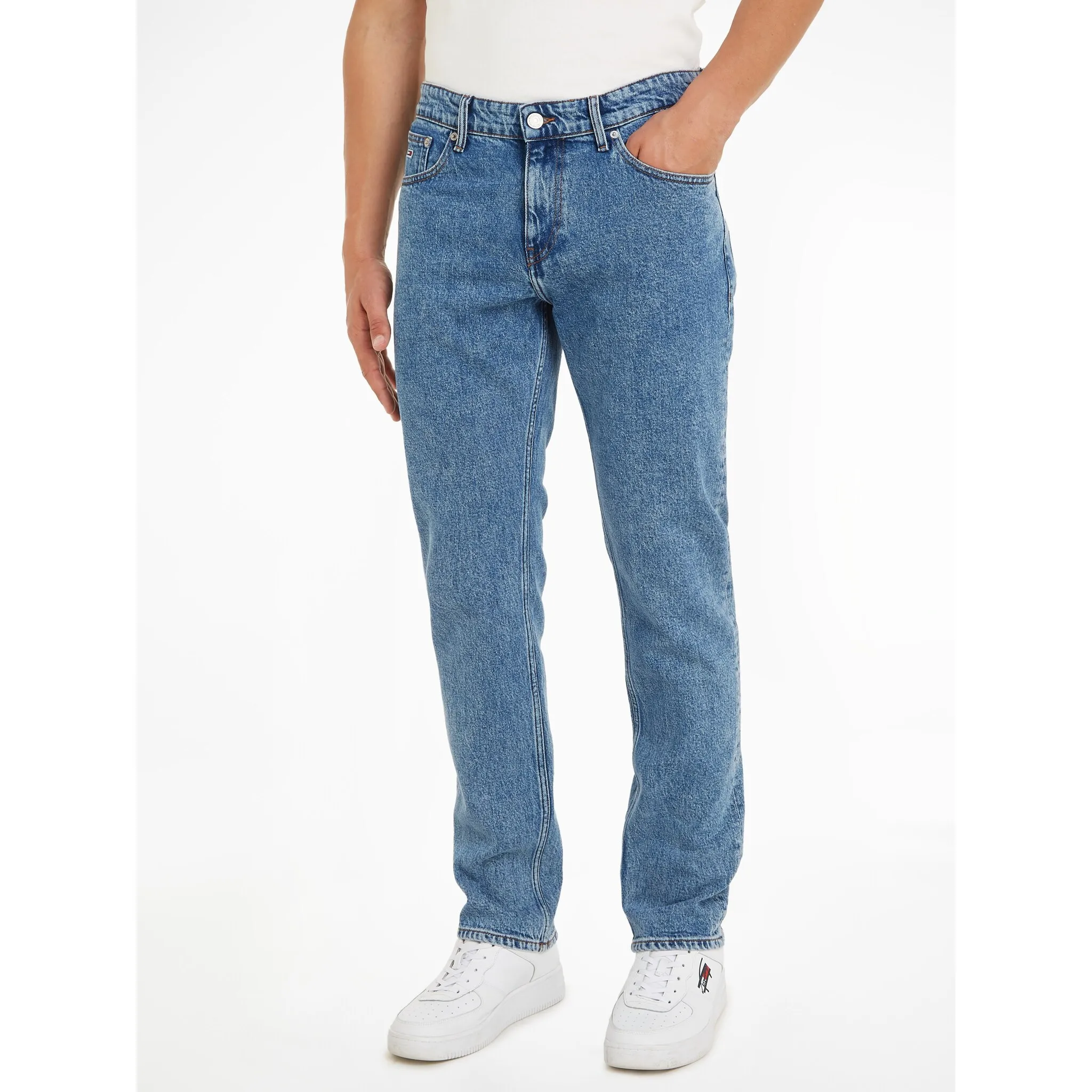

Прямые джинсы Tommy Jeans "RYAN RGLR STRGHT", фасон с 5 карманами, джинсовый