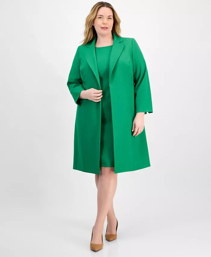 

Платье-костюм с удлиненным блейзером больших размеров Le Suit, зеленый