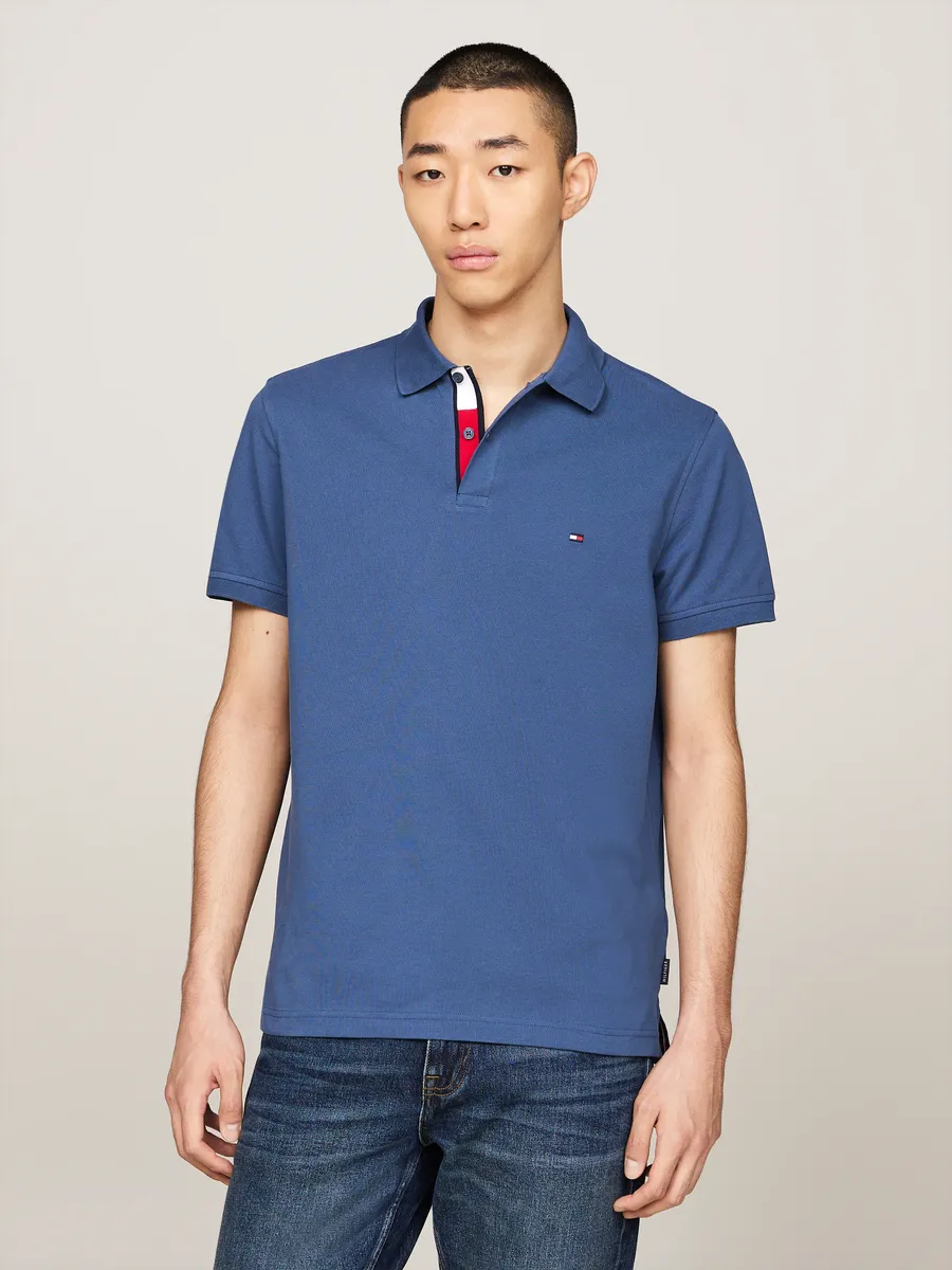 

Рубашка-поло Tommy Hilfiger "FLAG UNDER PLACKET REG POLO", цвет Aegean Sea
