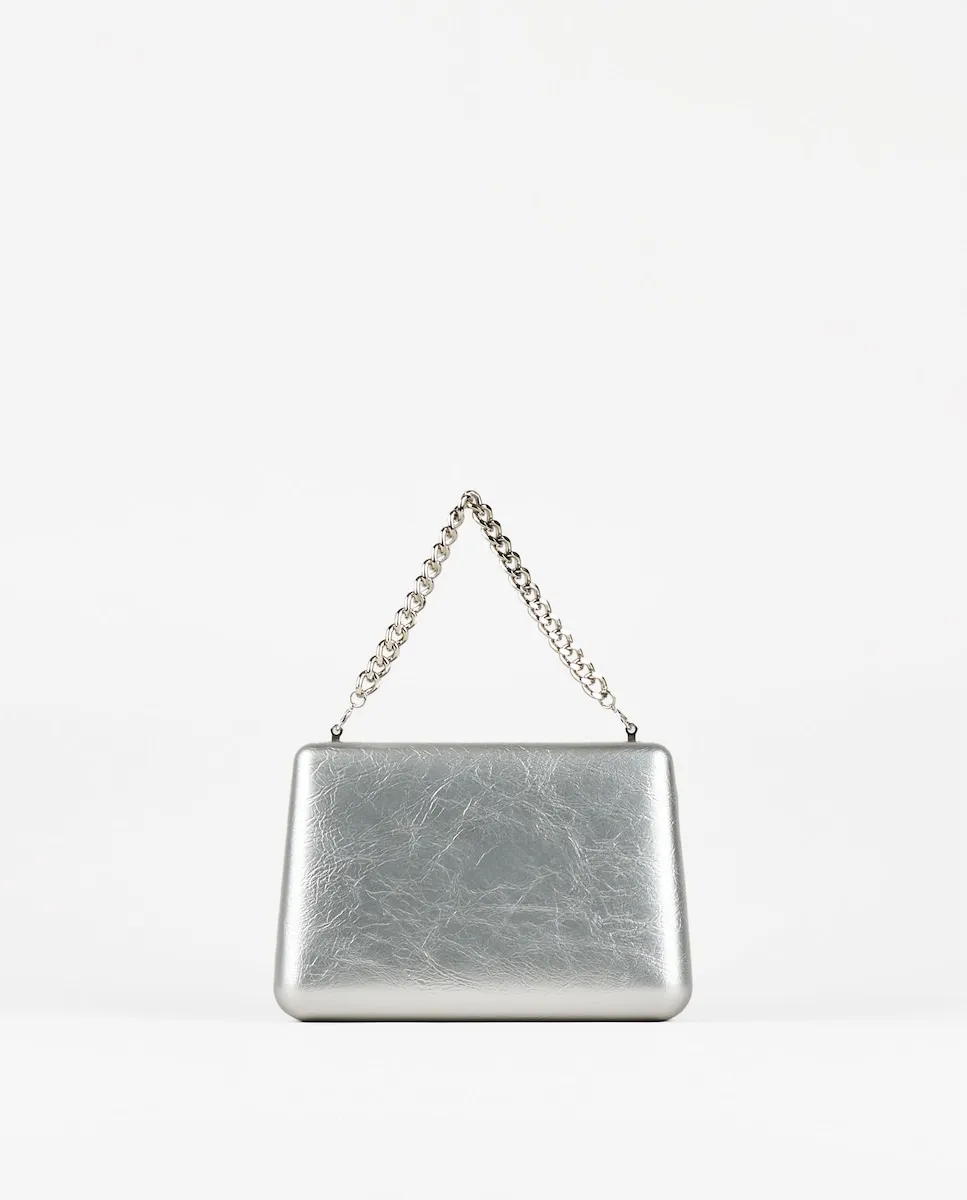 

Металлизированный клатч для вечеринки Pacomartinez, серебряный