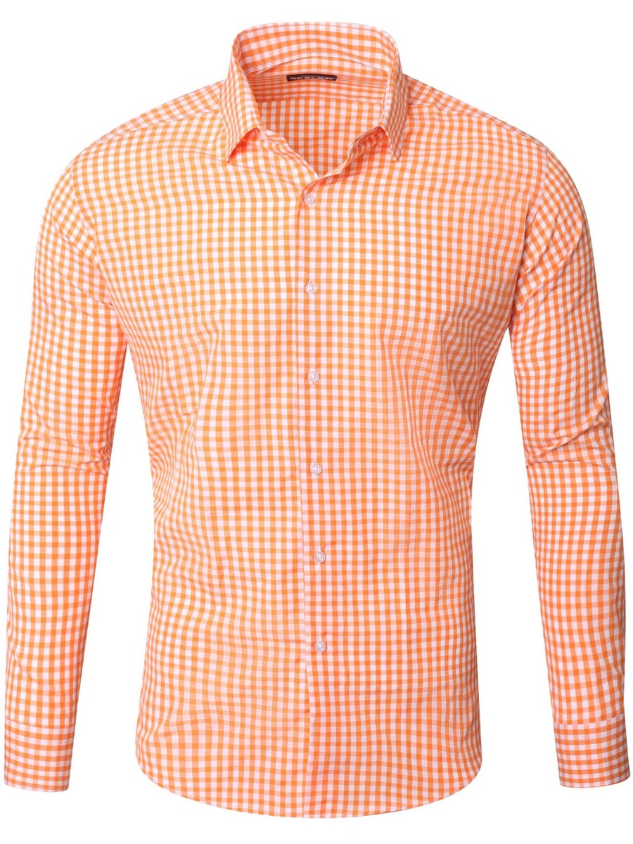 

Рубашка Slim Fit на пуговицах Reslad RS7007, оранжевый