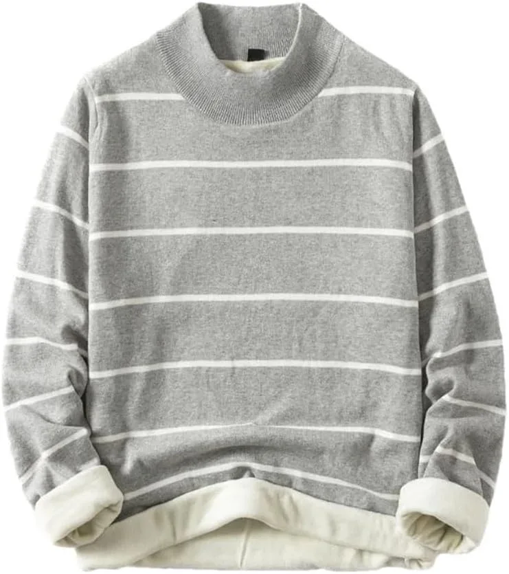 

Мужской полосатый свитер с круглым вырезом