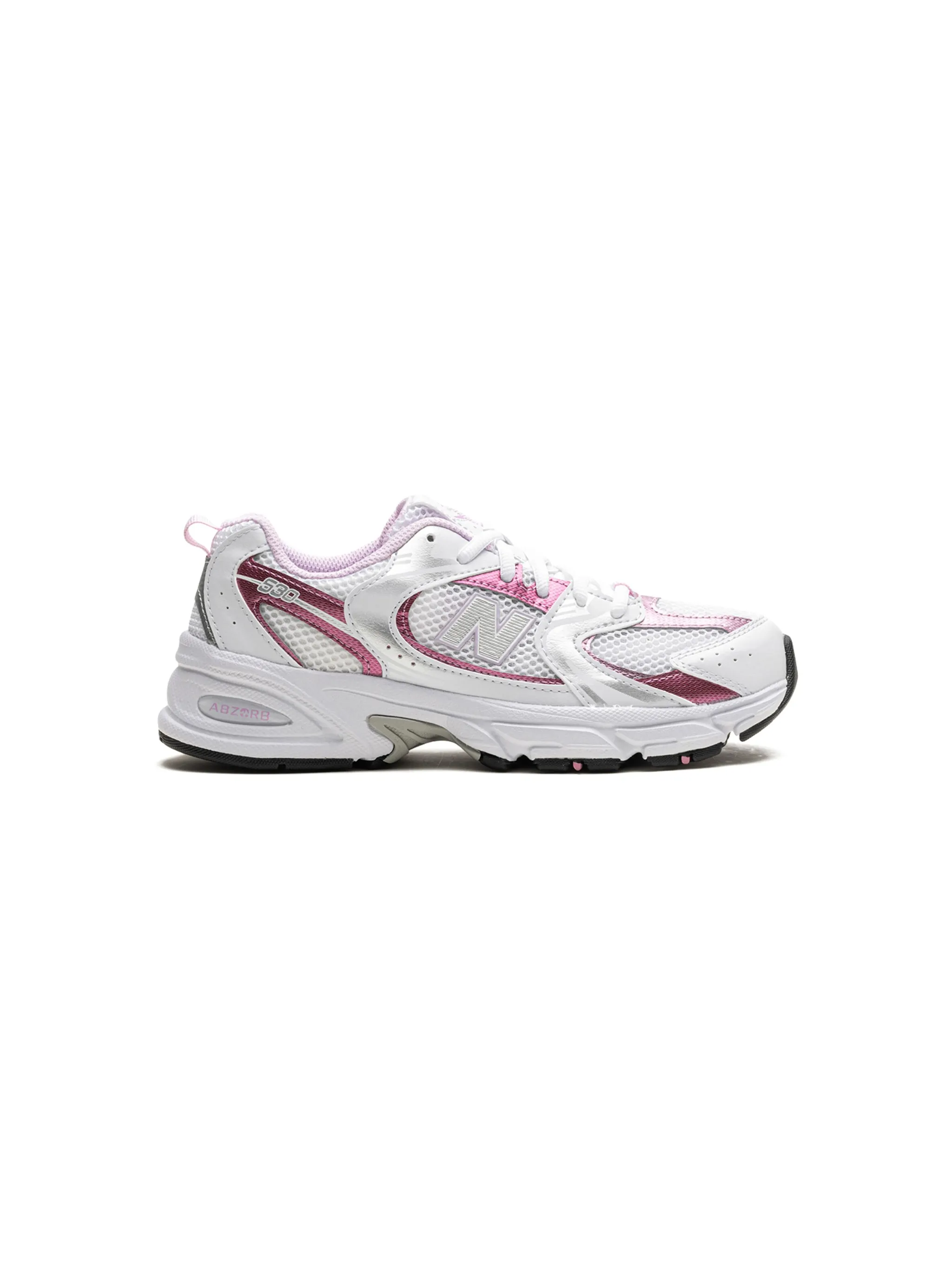 Кроссовки 530 White/Pink Sugar New Balance Kids, белый — фото 2