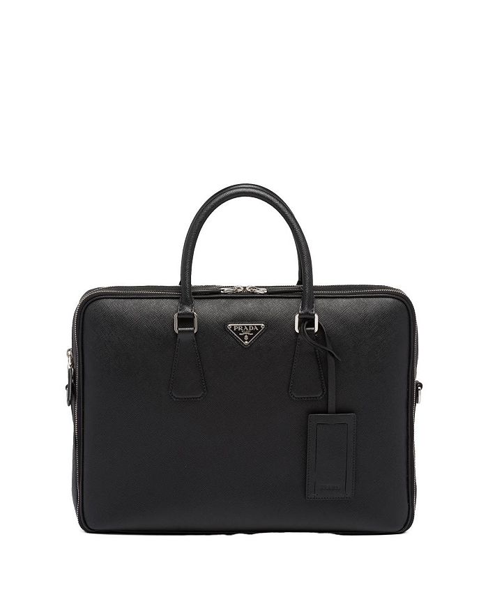 

Портфель из кожи Saffiano Prada, черный