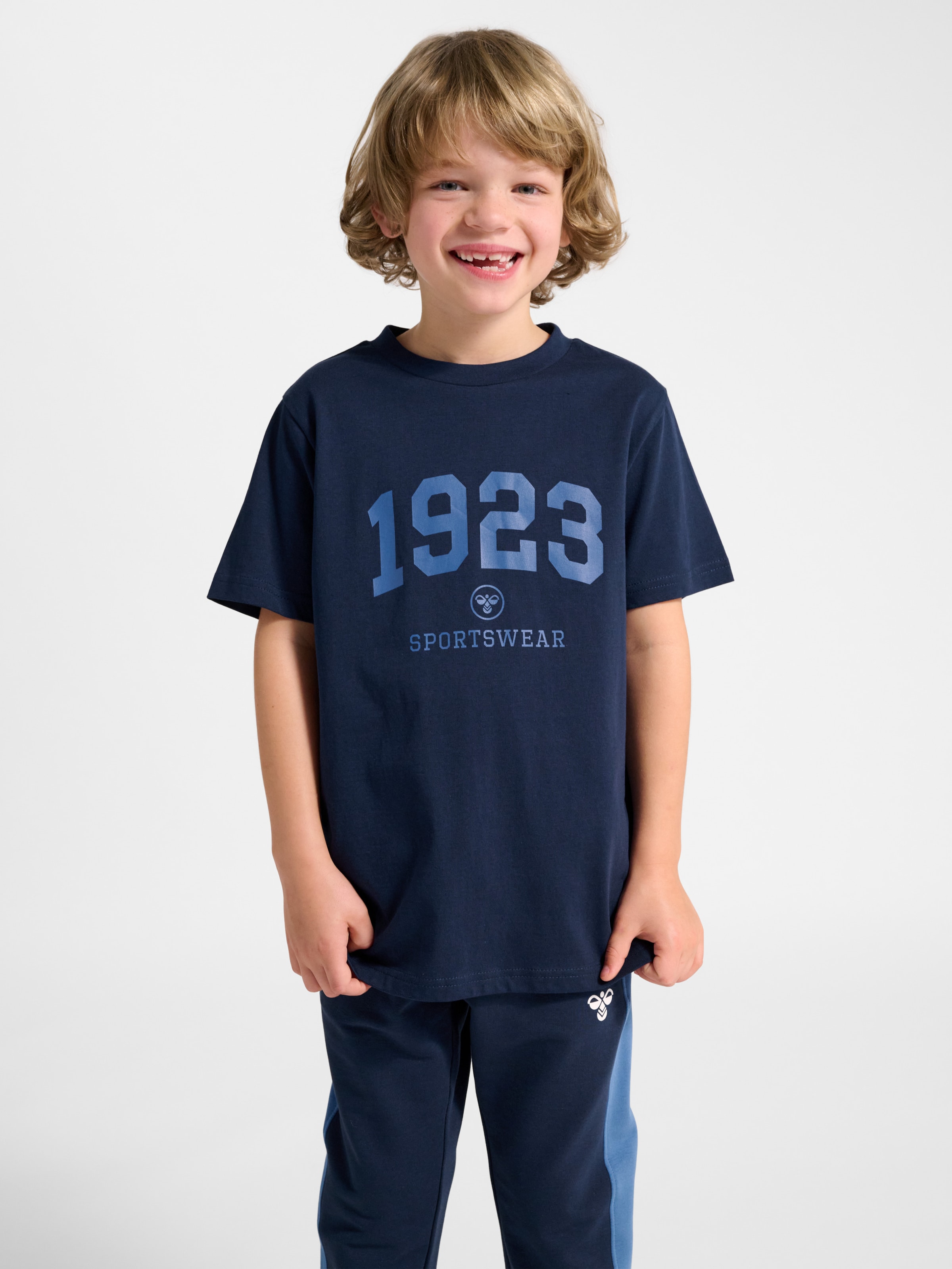 Hummel Футболка в цвете горечавки, светло-голубая — фото 4