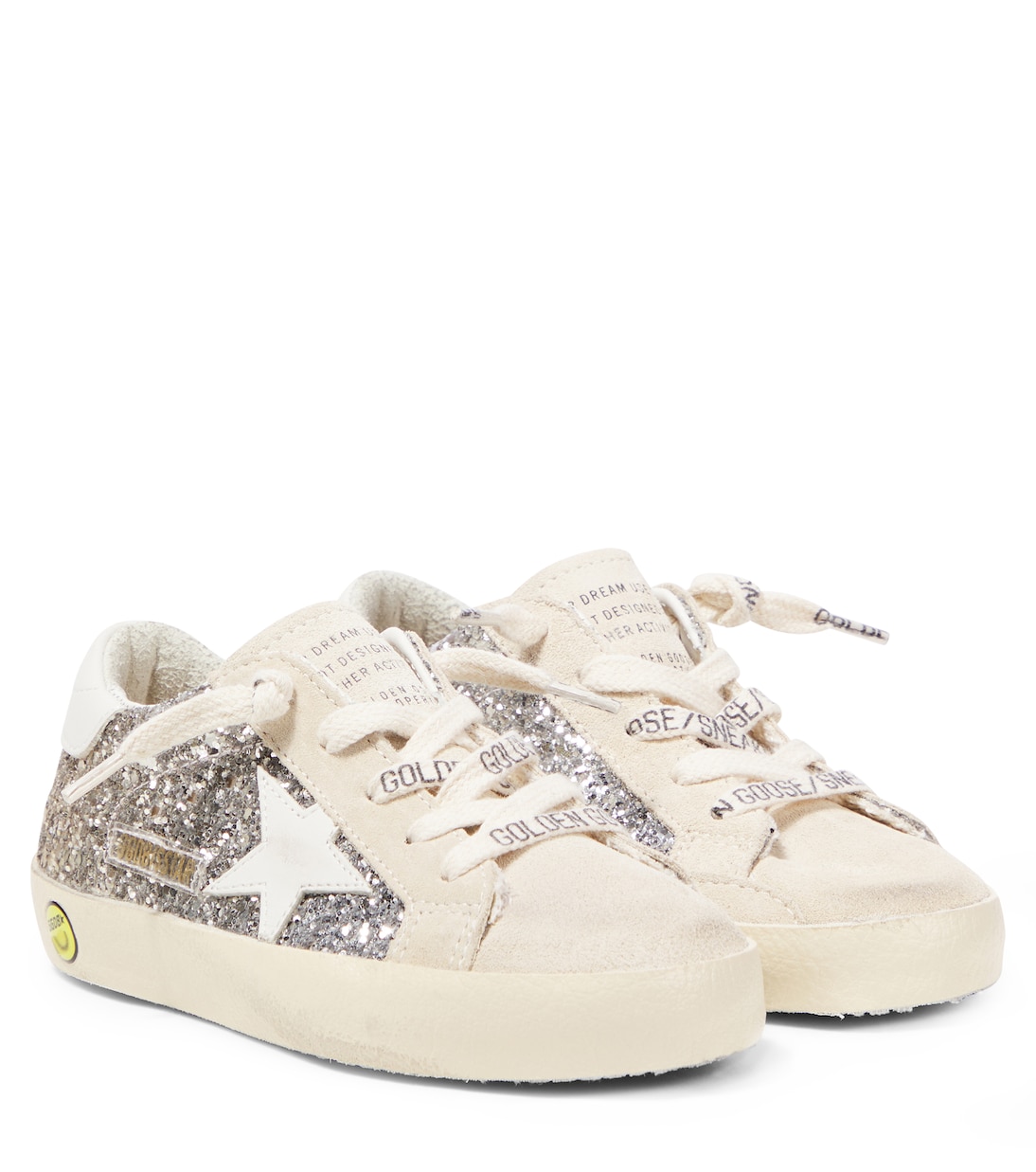 

Супер-Звезда блестящие кожаные кроссовки Golden Goose Kids, BROWN/BEIGE/MILK