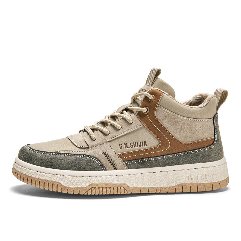 Кроссовки G.N.SHIJIA Skateboarding Shoes Men High-top, цвет Sand — фото 2