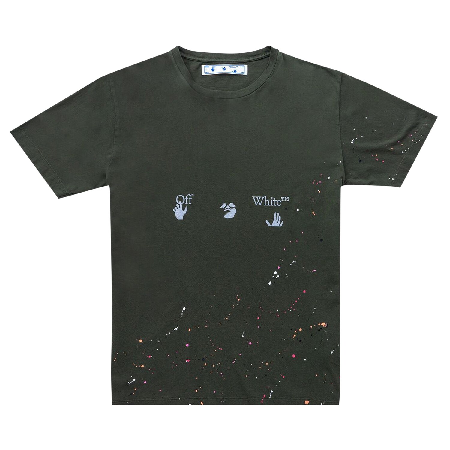 

Футболка с короткими рукавами Off-White Vintage Paint, Комбу зеленый/белый