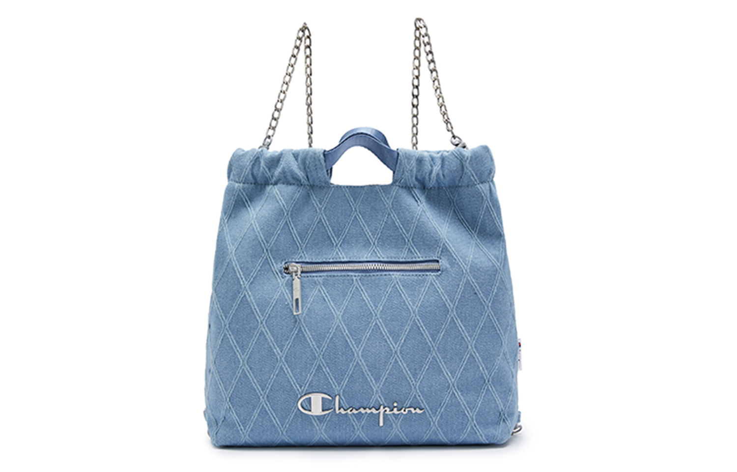 

Рюкзак джинсовый средний унисекс Peak Blue/Silver White/Black/Linen Champion