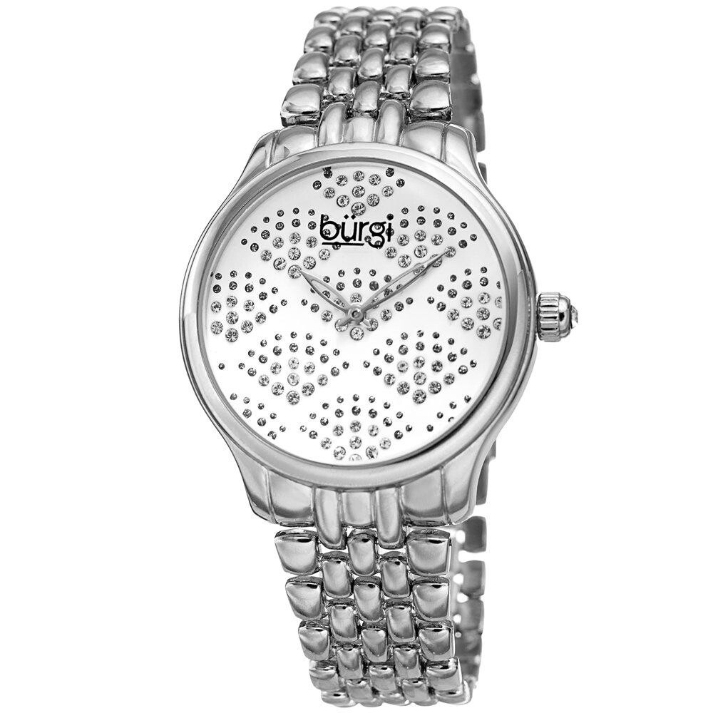 

BUR205 Деловые часы в круглом корпусе Burgi, серебро