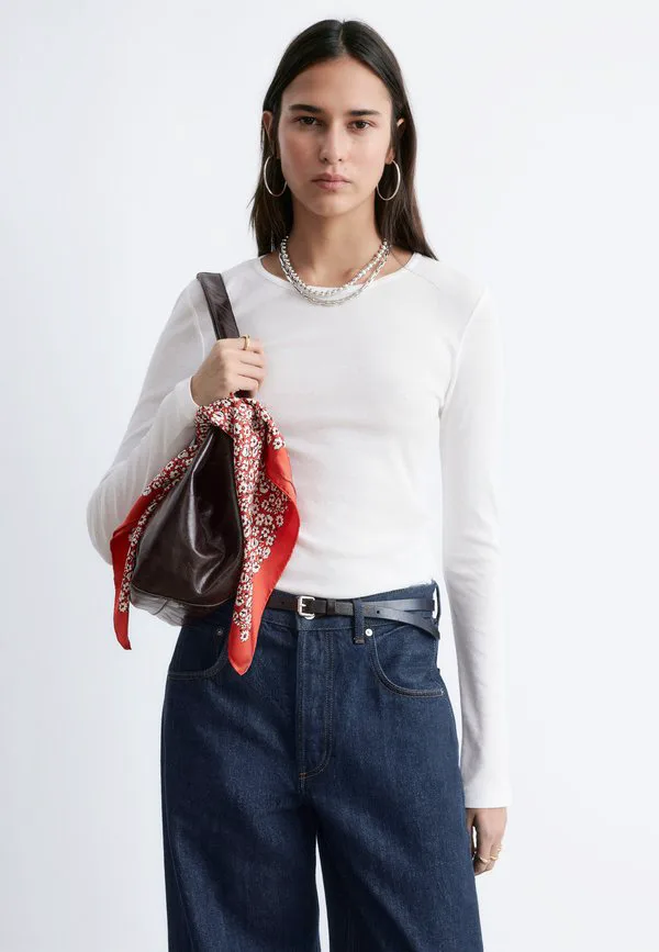 

Футболка с длинными рукавами & Other Stories, White, Белый, Футболка с длинными рукавами & Other Stories, White