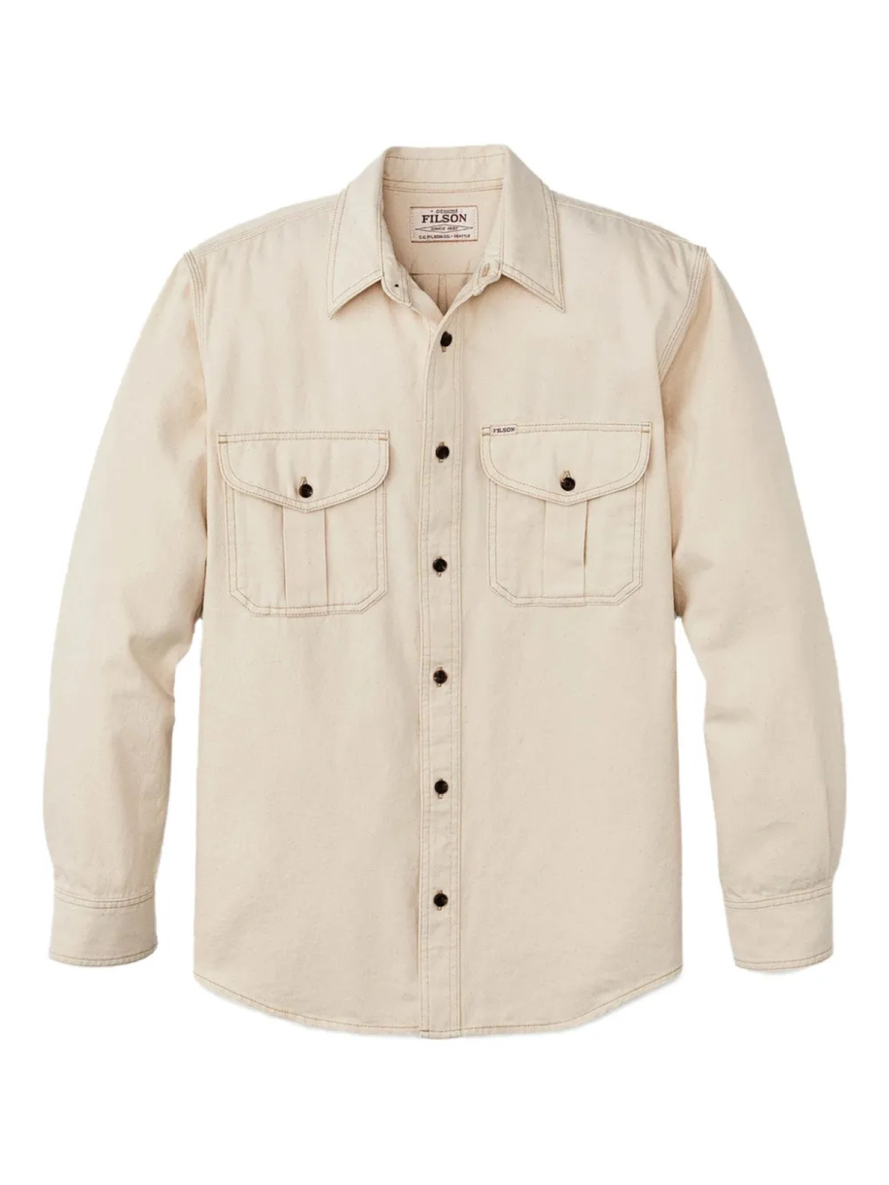 

Рубашка Filson с двумя карманами и длинными рукавами, нейтральный
