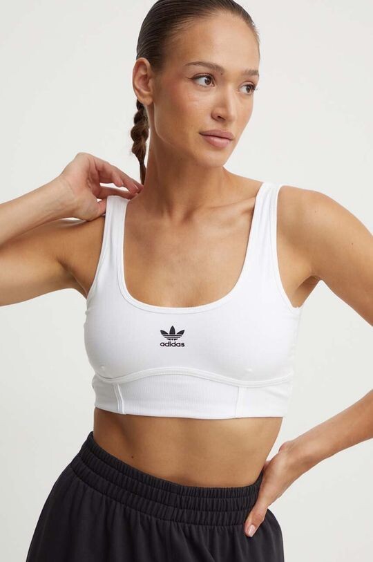 

Верхний бюстгальтер-трилистник adidas Originals, белый