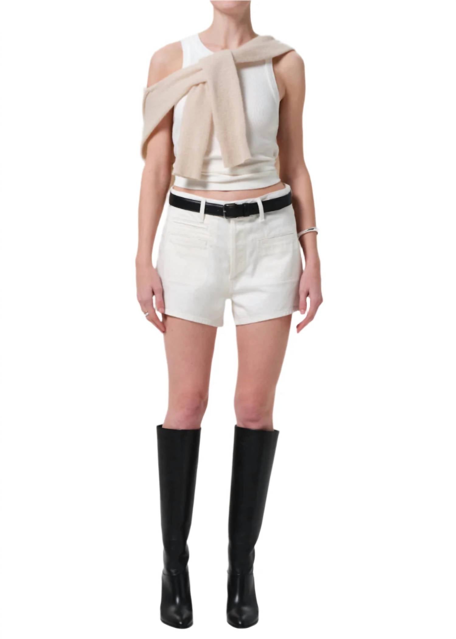 

Короткие шорты Marlow с прорезным карманом из пашмины Citizens Of Humanity, Pashmina