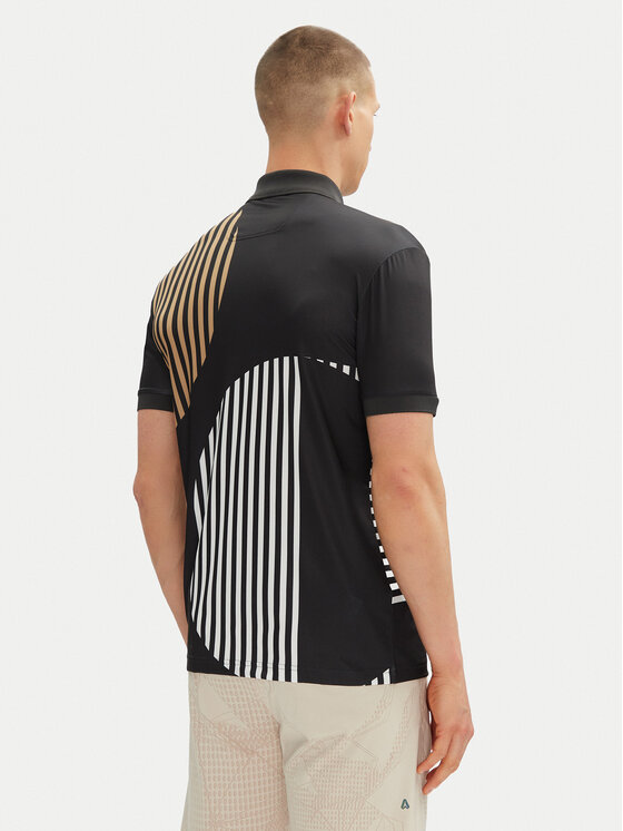 Рубашка поло стандартный крой Paddy Striped C1 50539506 Boss, черный — фото 3