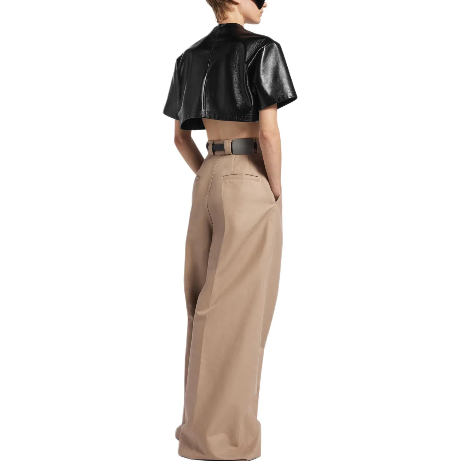 Брюки повседневные SS26 свободного кроя женские Balenciaga, Sand Dune — фото 4
