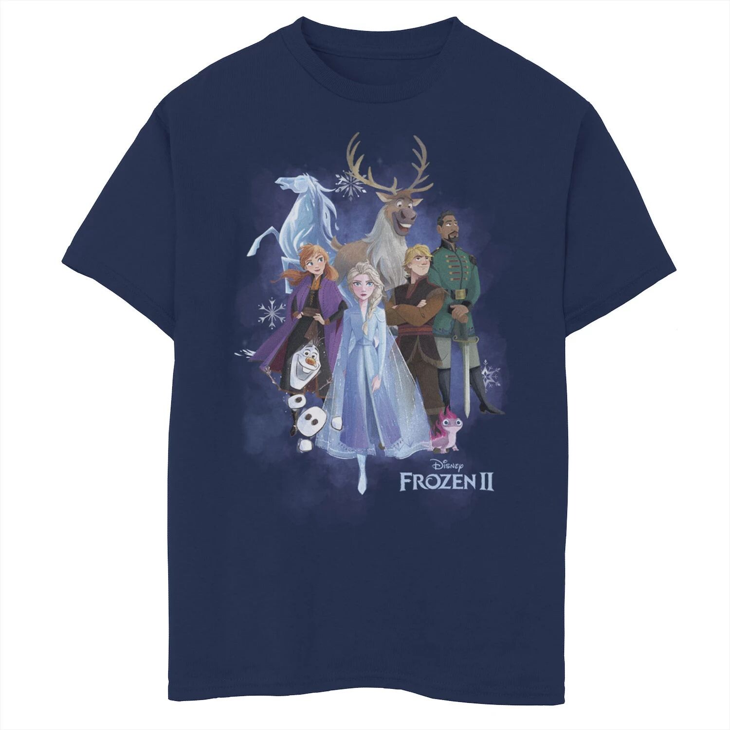 

Футболка Disney's Frozen 2 для мальчиков 8–20 лет с групповым снимком, идущим в лес Disney