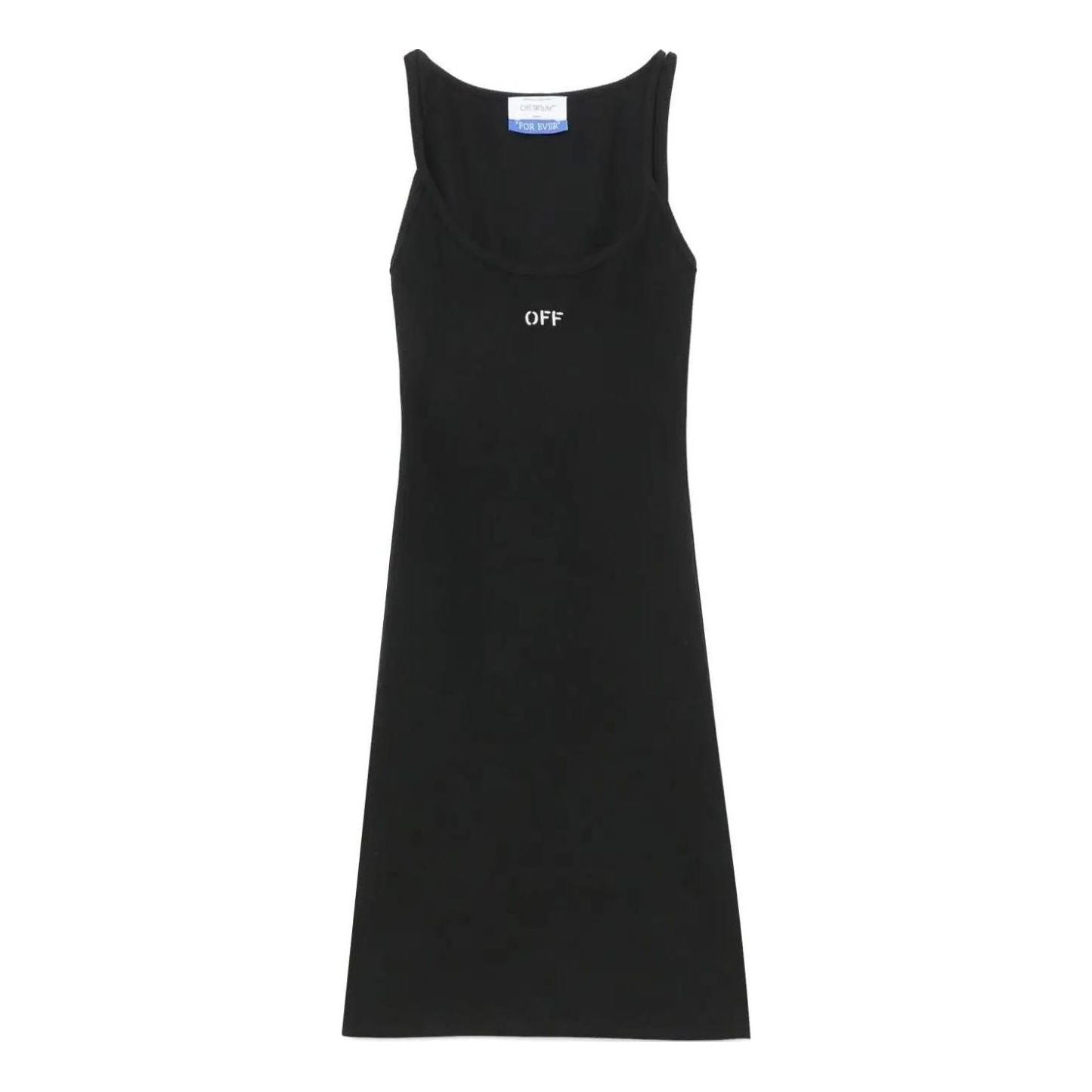 

(WMNS) Платье-майка Off-White Off Stamp Rib Basic Tank Dress 'Black White'