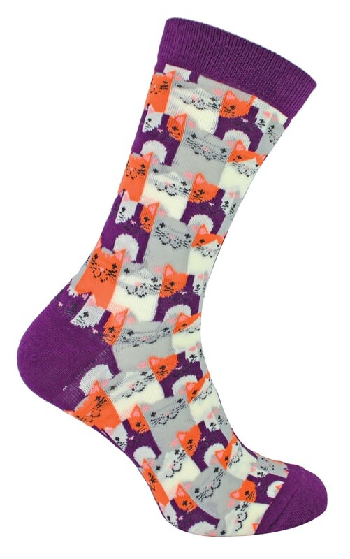 

Мягкие бамбуковые носки Lucky Cat Mr Heron, фиолетовый