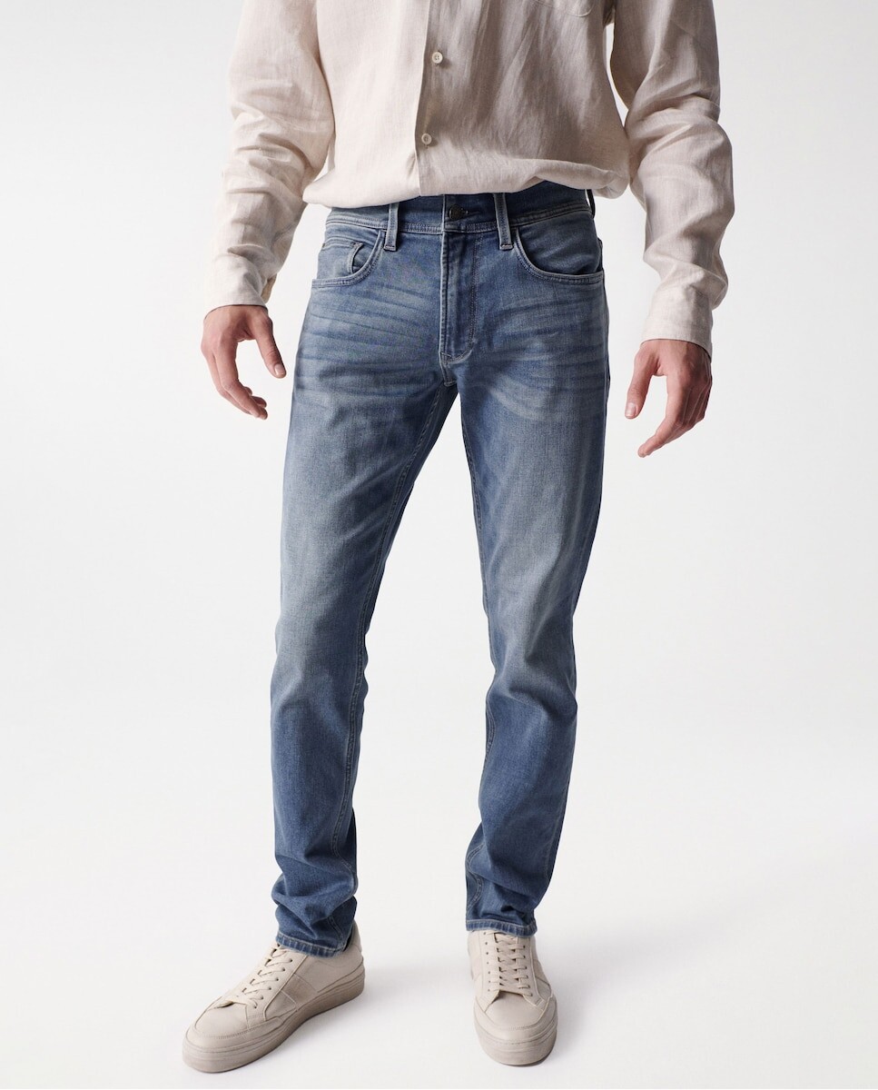 

Узкие мужские джинсы синего цвета Salsa Jeans, синий