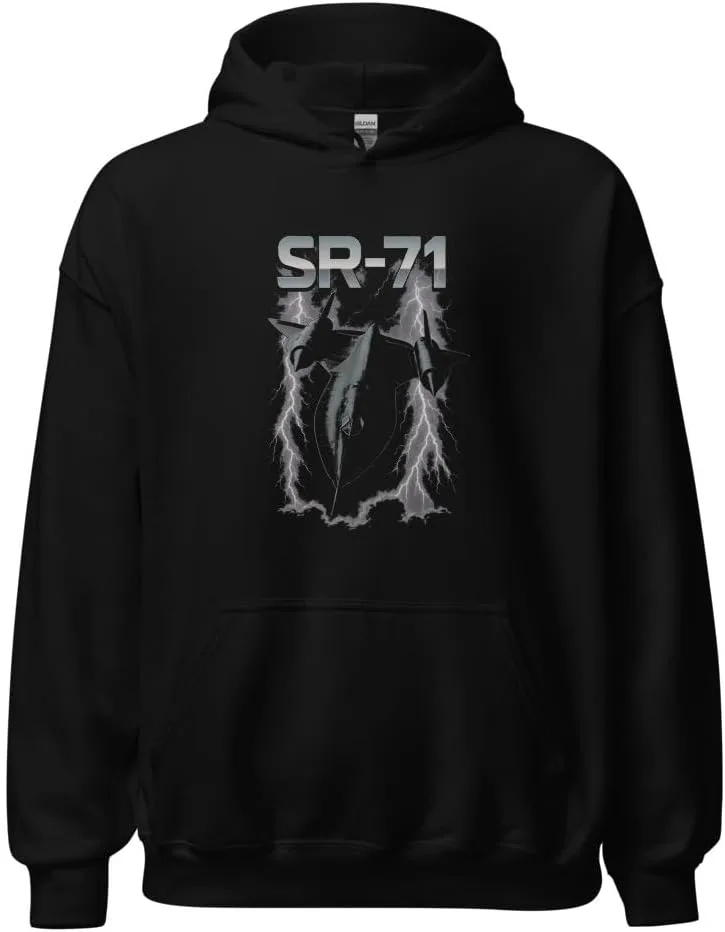 Толстовка SR-71 Jet Lightning - винтажный свитшот Stealth Bomber для мужчин и женщин Generic, черный