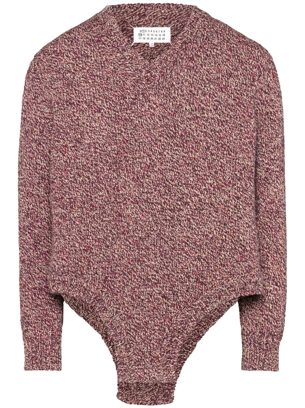 

Джемпер с V-образным вырезом MAISON MARGIELA, красный