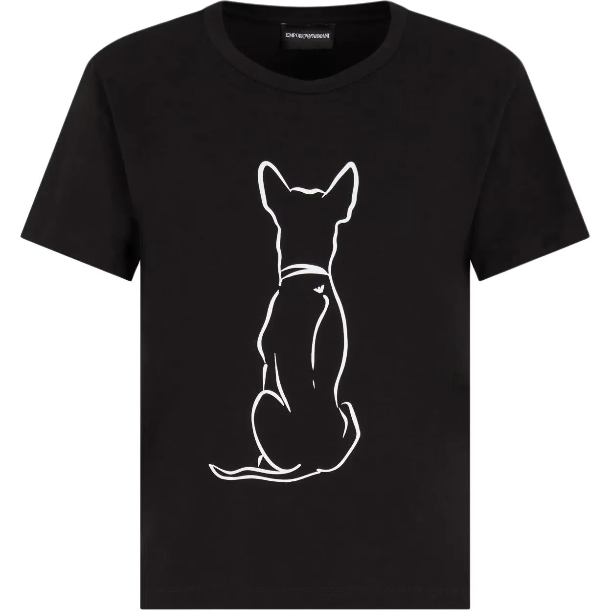 Футболка We Love Dogs Crewneck EMPORIO ARMANI, Black