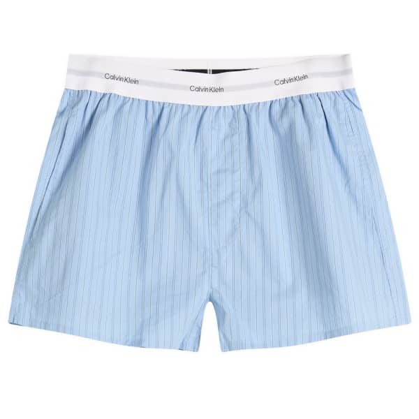 Пижамный комплект из хлопкового поплина Calvin Klein, Frozen Fjiord & Trail Stripe — фото 3