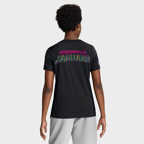 Женская футболка Jacksonville Jaguars 2025 NFL Crucial Catch Tri-Blend Dri-FIT черная Nike — фото 3