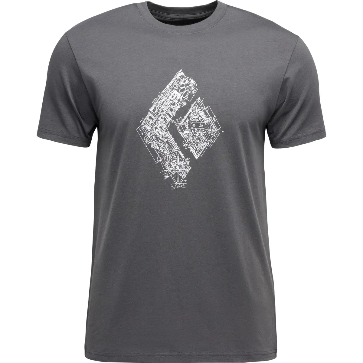 

Футболка мужская M Engineered Diamond Ss Tee Black Diamond, светло-серый