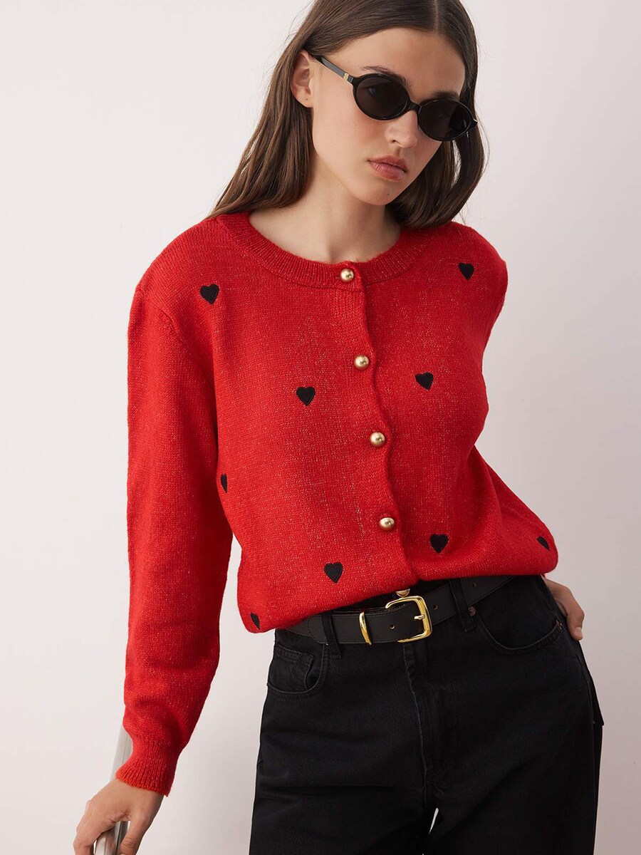 

Вязаный кардиган Trendyol, Red