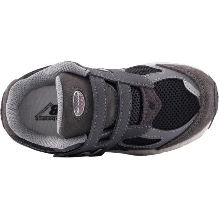 Дышащие детские кроссовки New Balance 2002R, серый/черный — фото 3