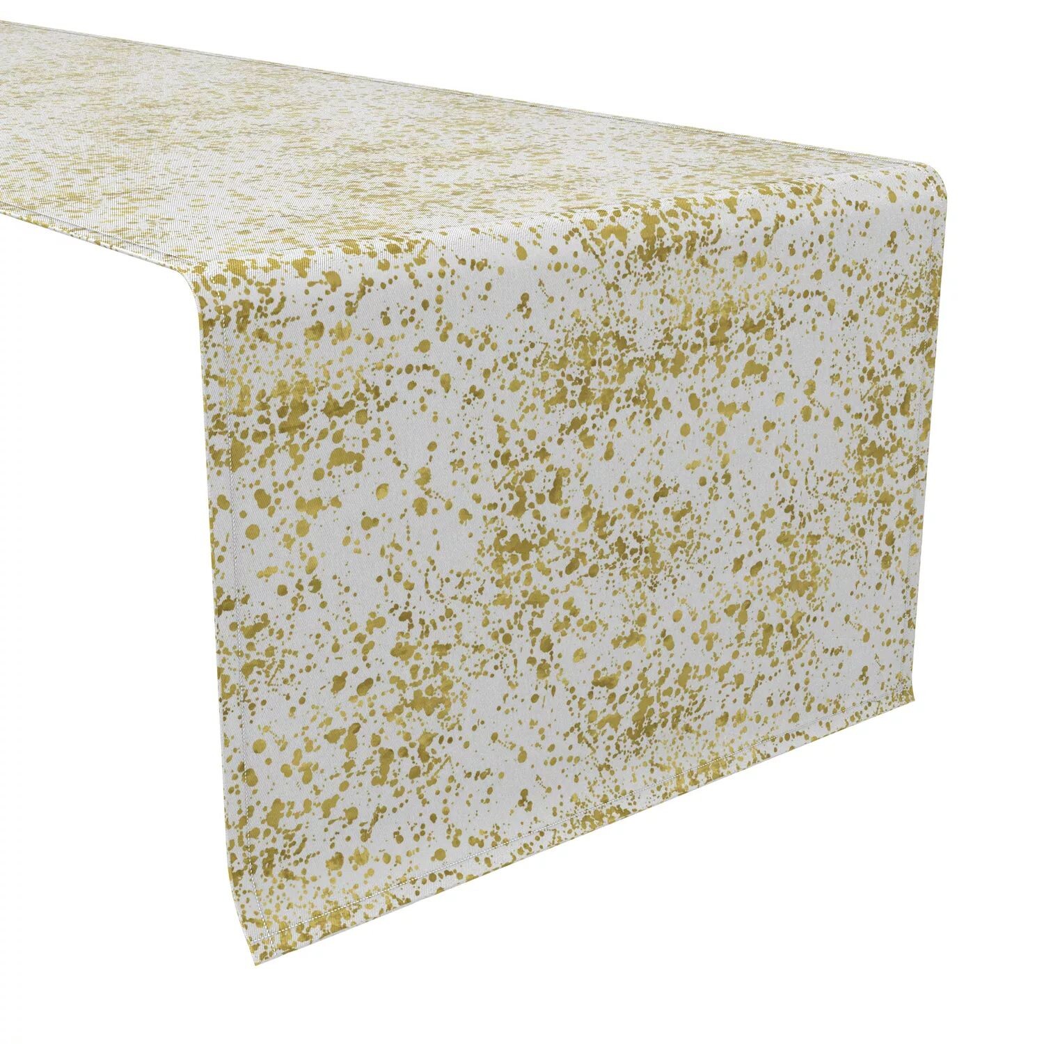 

Дорожка для стола, 100 % хлопок, 16x108 дюймов, золотистые крапинки.