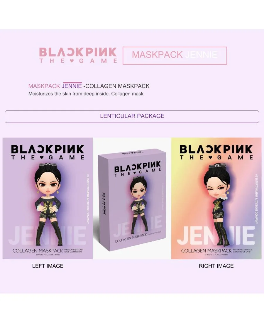 SIIA Cosmetics Набор масок BLACKPINK THE GAME MASKPACK SET - JENNIE (COLLAGEN) — фото 3