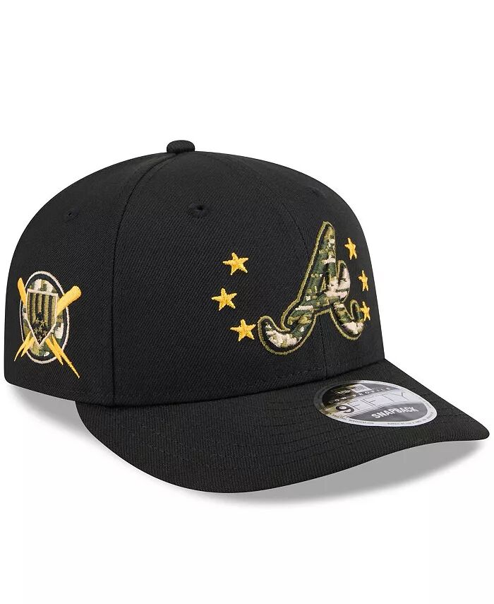 

Мужская черная бейсболка Snapback Atlanta Braves 2024 ко Дню вооруженных сил с низким профилем 9FIFTY New Era