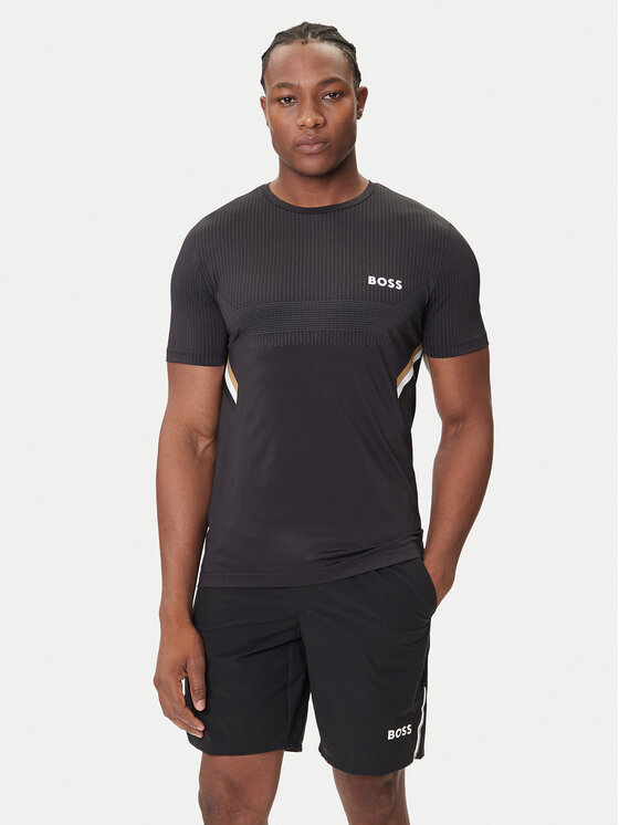 

Футболка slim fit Tech TOC 50543329 Boss, чёрный