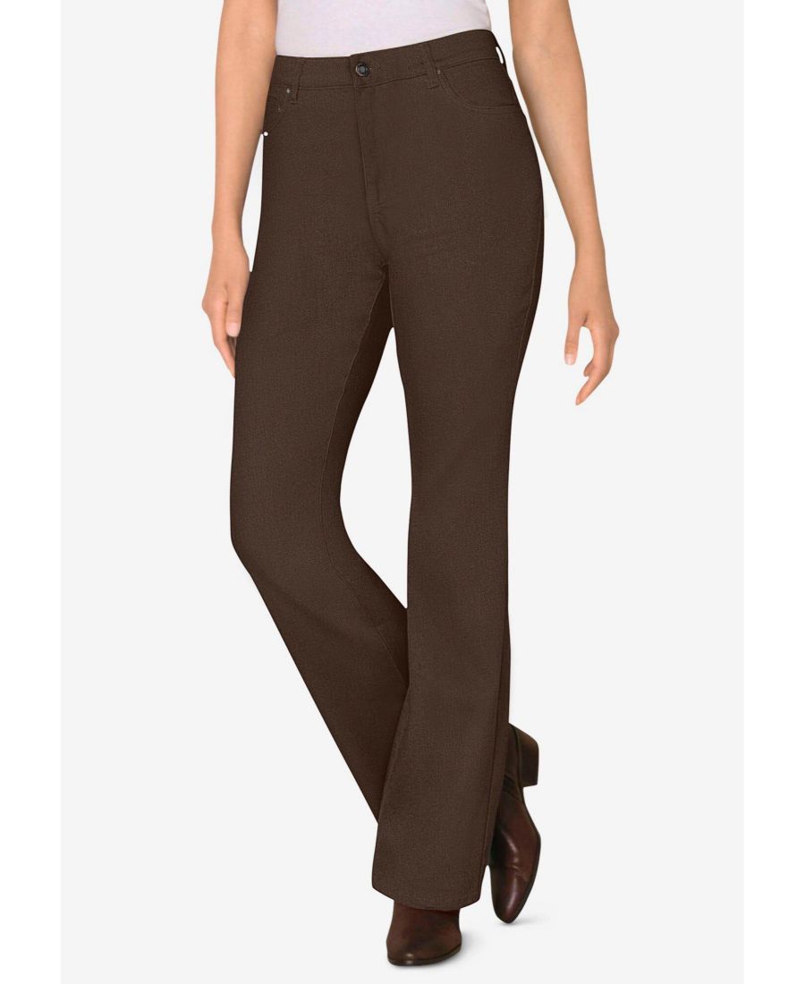 

Женские джинсы Within Tall Bootcut из эластичного комфортного денима с пятью карманами Woman Within, Chocolate