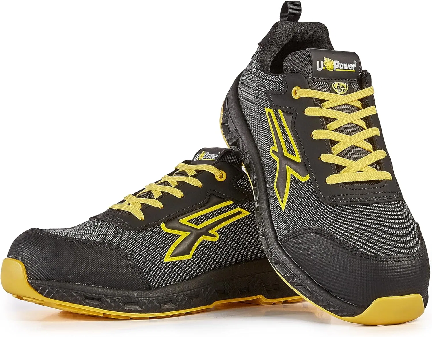 Мужские противопожарные туфли U Power Scarpe Antinfortunistiche Da Lavoro, Black Yellow — фото 4