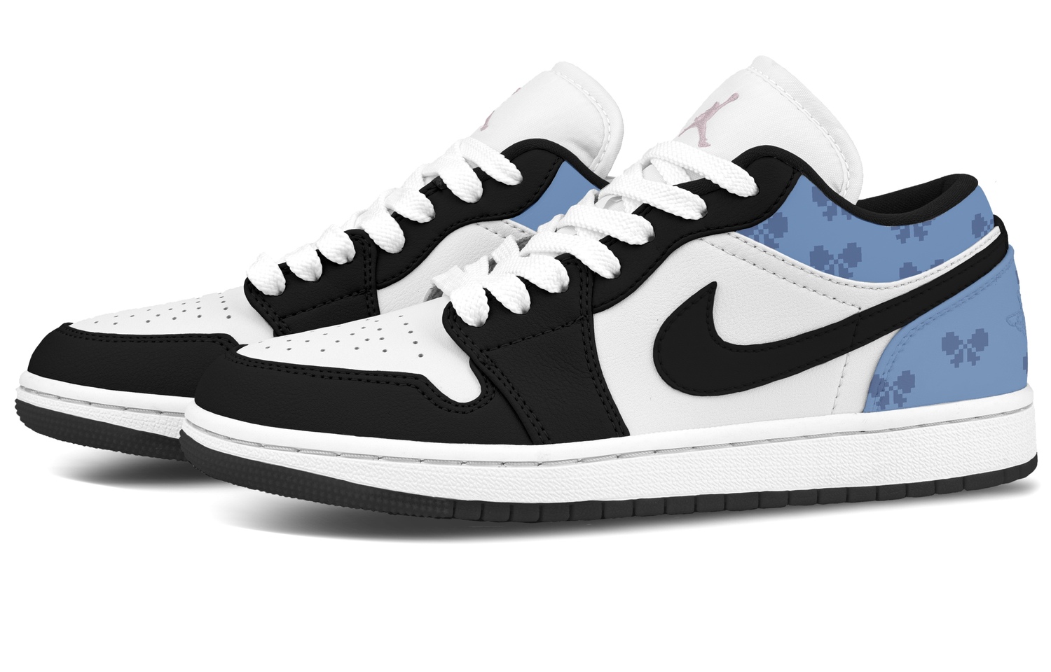 Jordan Air 1 Dusty Blue Abrasion Resistant Low top Vintage Basketball Shoes мужские черно-синие — фото 4