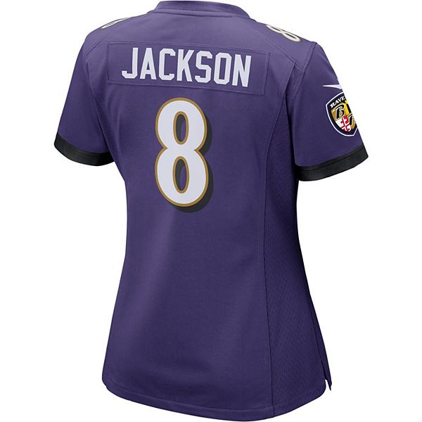 Женская игровая футболка Lamar Jackson Baltimore Ravens в фиолетовом цвете Nike — фото 4