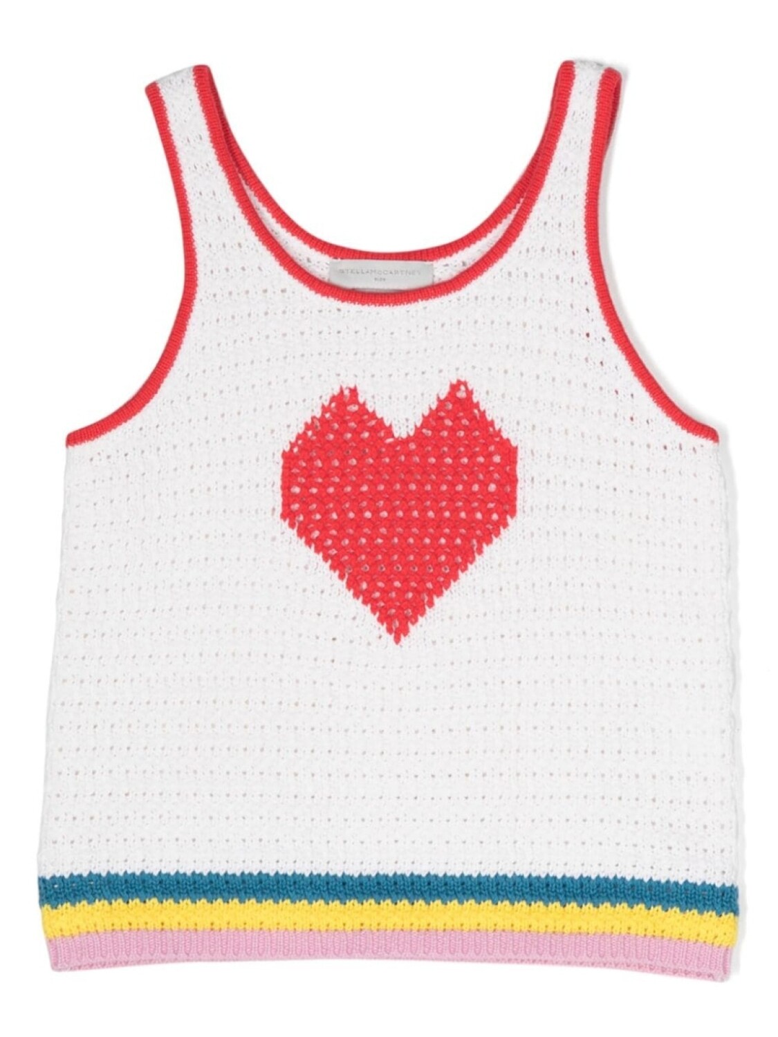 

Stella McCartney Kids топ вязки интарсия, белый