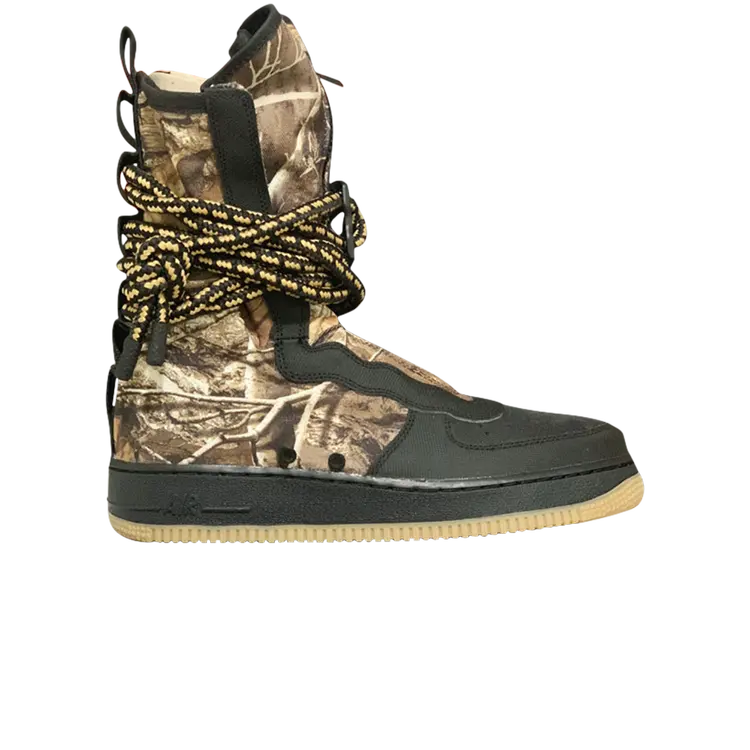 

Кроссовки Nike Realtree x SF Air Force1 Hi 'Black Camo', черный