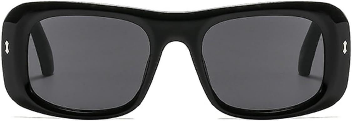 

Солнцезащитные очки Melrose Rectangle Punk для женщин, роскошные винтажные квадратные солнцезащитные очки в стиле Y2K с защитой от УФ-излучения UV400, желтые, модель 3932, Black