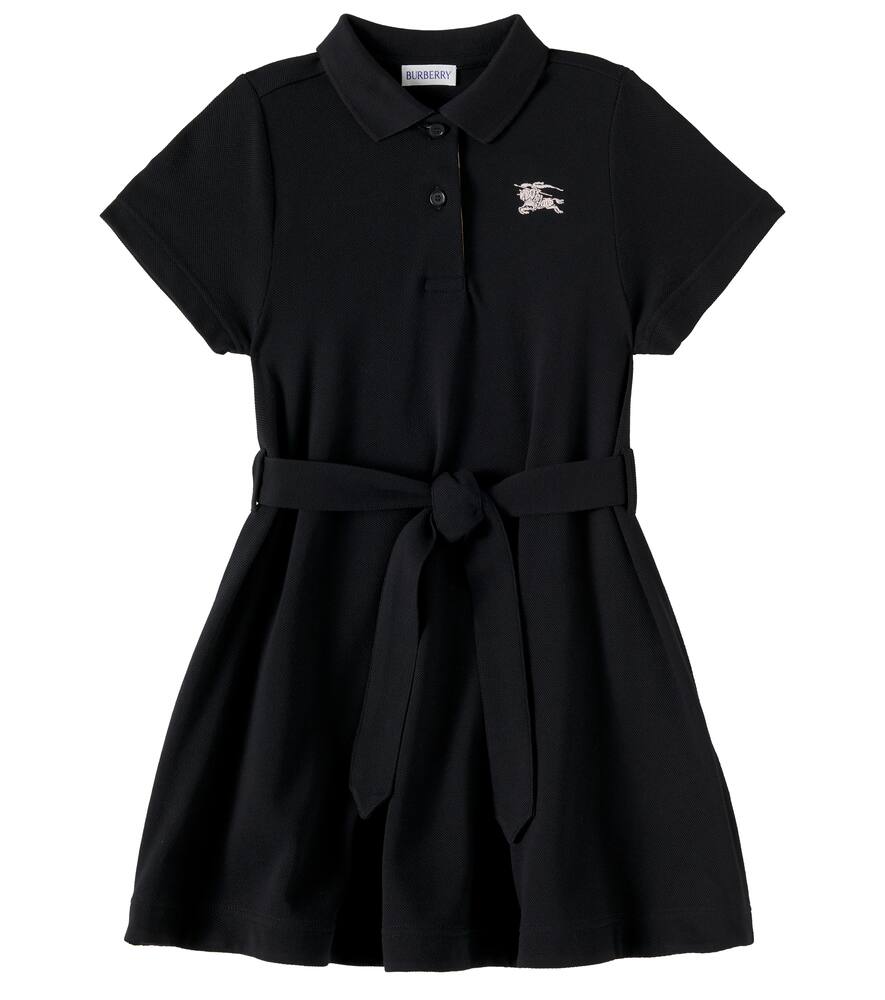 

Хлопковая пике-поло платье EKD Burberry Kids, Black Us