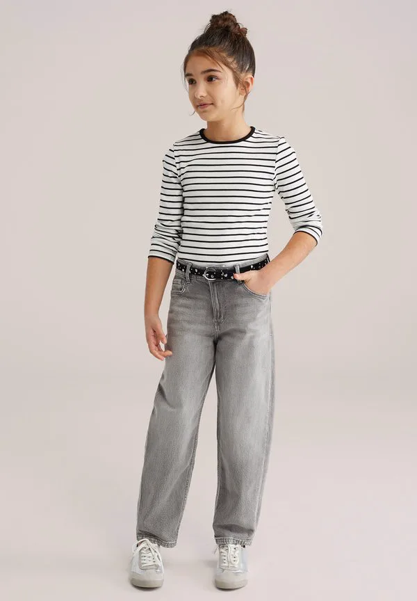 Джинсы свободного кроя бочкообразной формы We Fashion, Light Grey