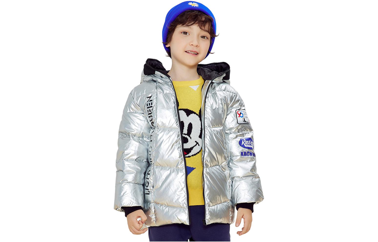 

Детская пуховая куртка Disney, серебристо-серый