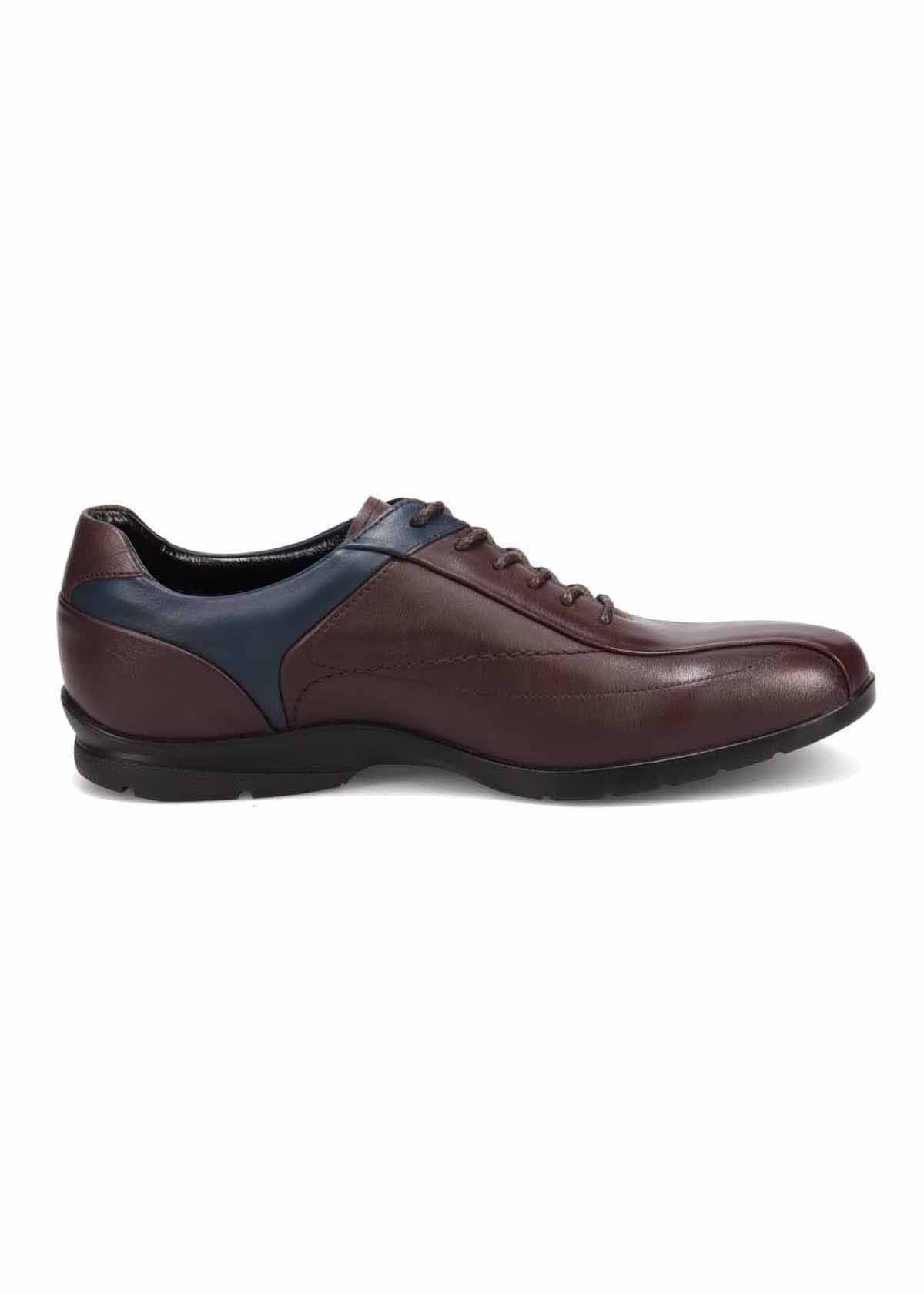 Всепогодные удобные повседневные туфли на шнуровке Madras Walk, Dark Brown/Navy — фото 4